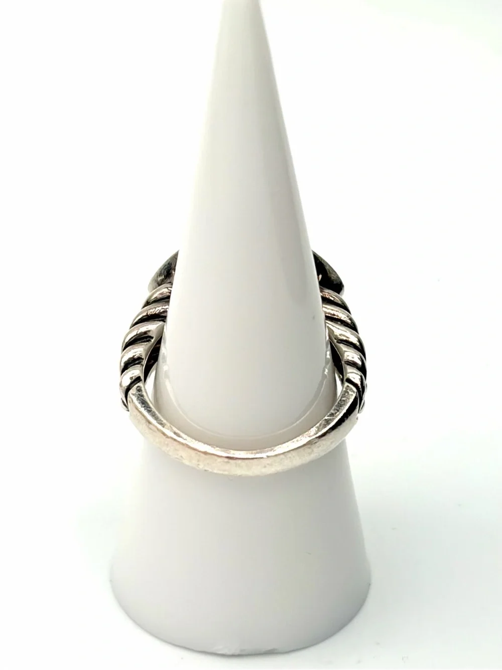 Lemon Quartz Cable Ring - 14K Gold and 925 Sterling Silver Yellow Gem Diamond